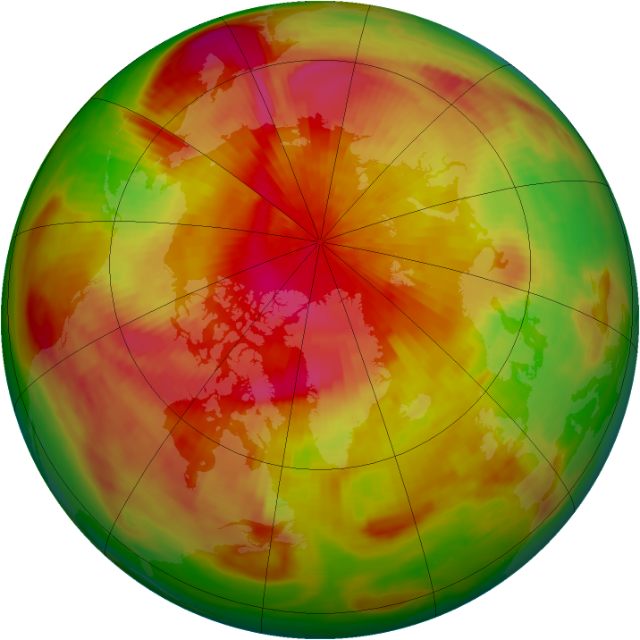 Arctic ozone map for 05 April 1982
